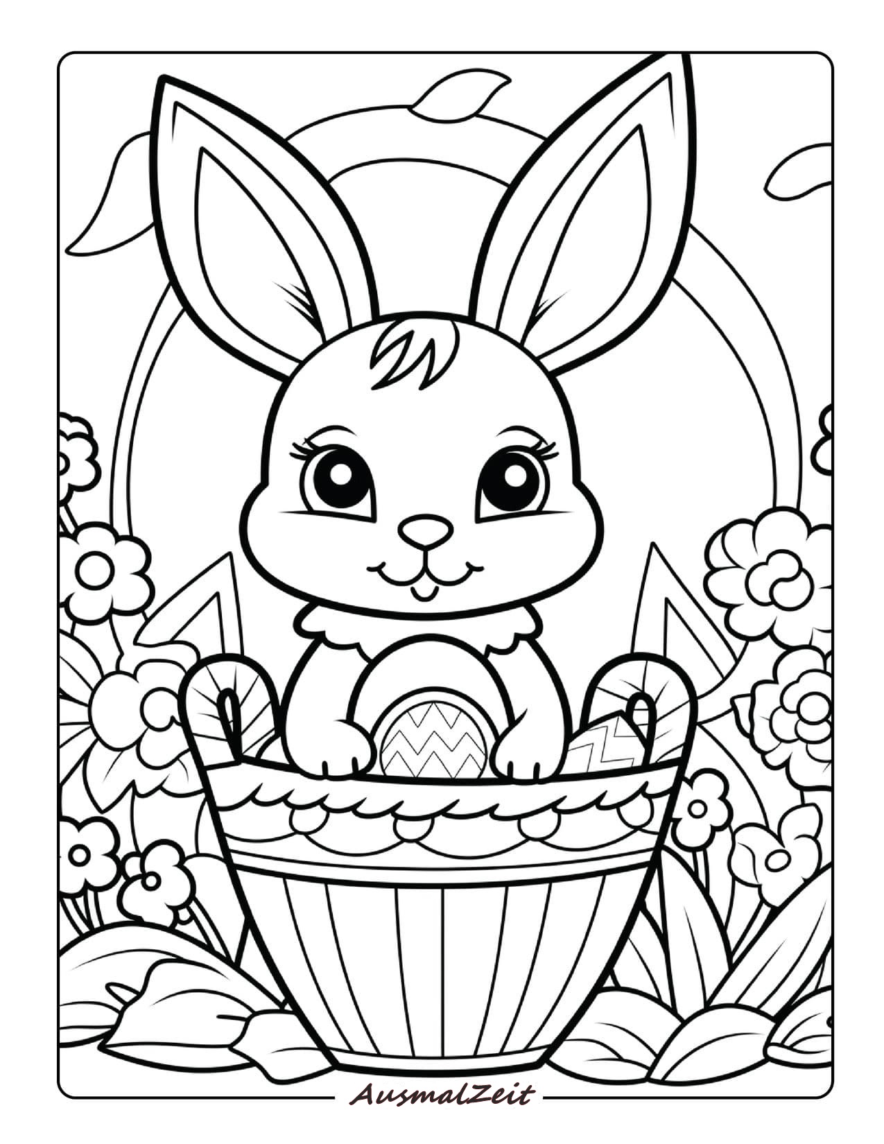 Frohe Ostern Ausmalbilder für Kinder