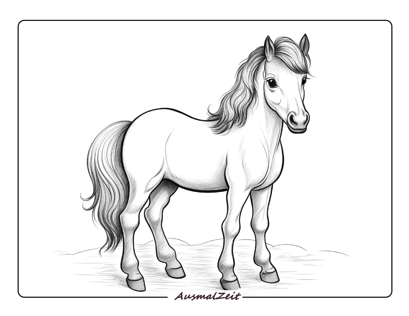 Pony Ausmalbild Erwachsene