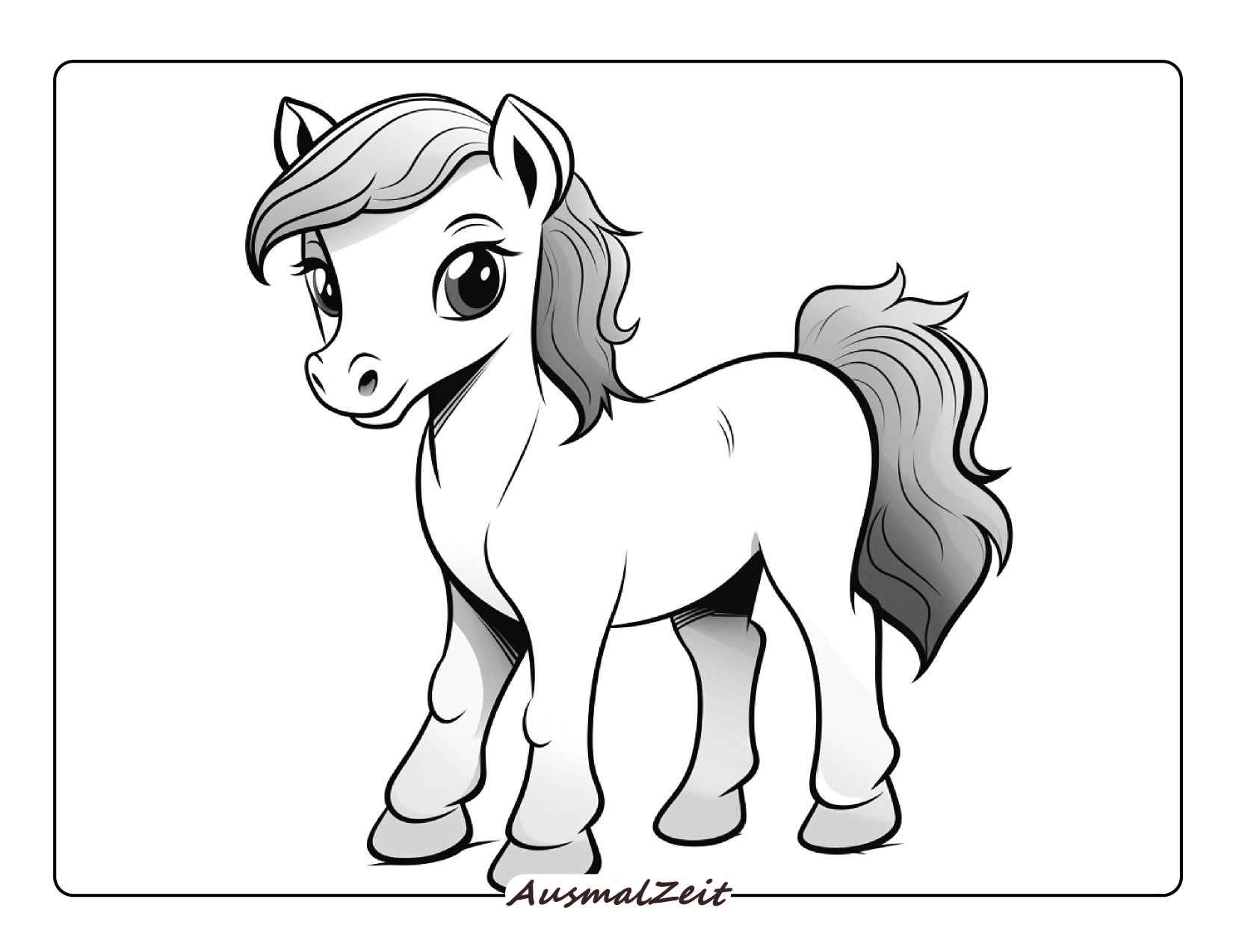 Pony Malvorlage zum Ausdrucken