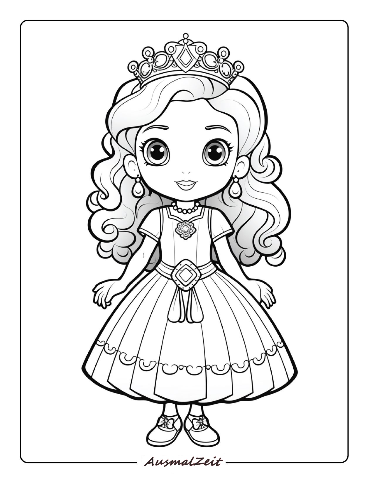 Kleine Prinzessin Ausmalbilder für Mädchen Herunterladen