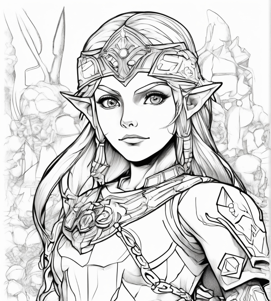 Prinzessin Zelda Ausmalbilder zum Ausdrucken