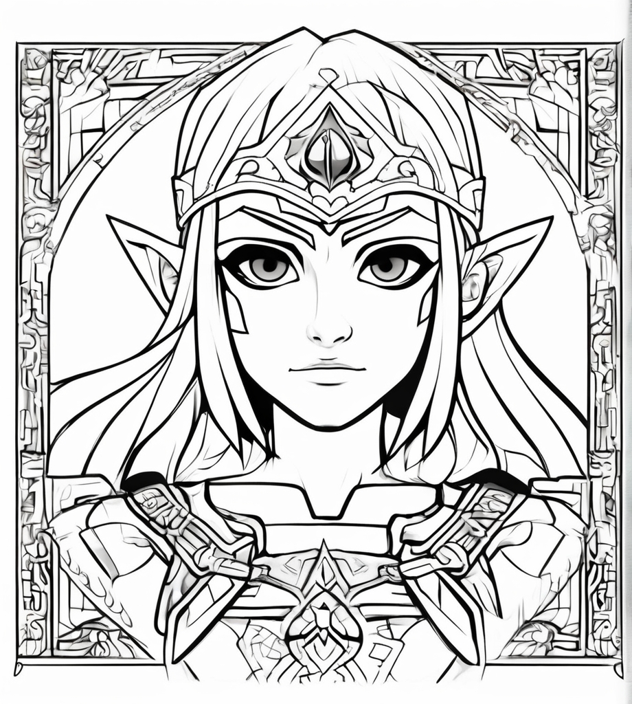 Prinzessin Zelda zum Ausmalen
