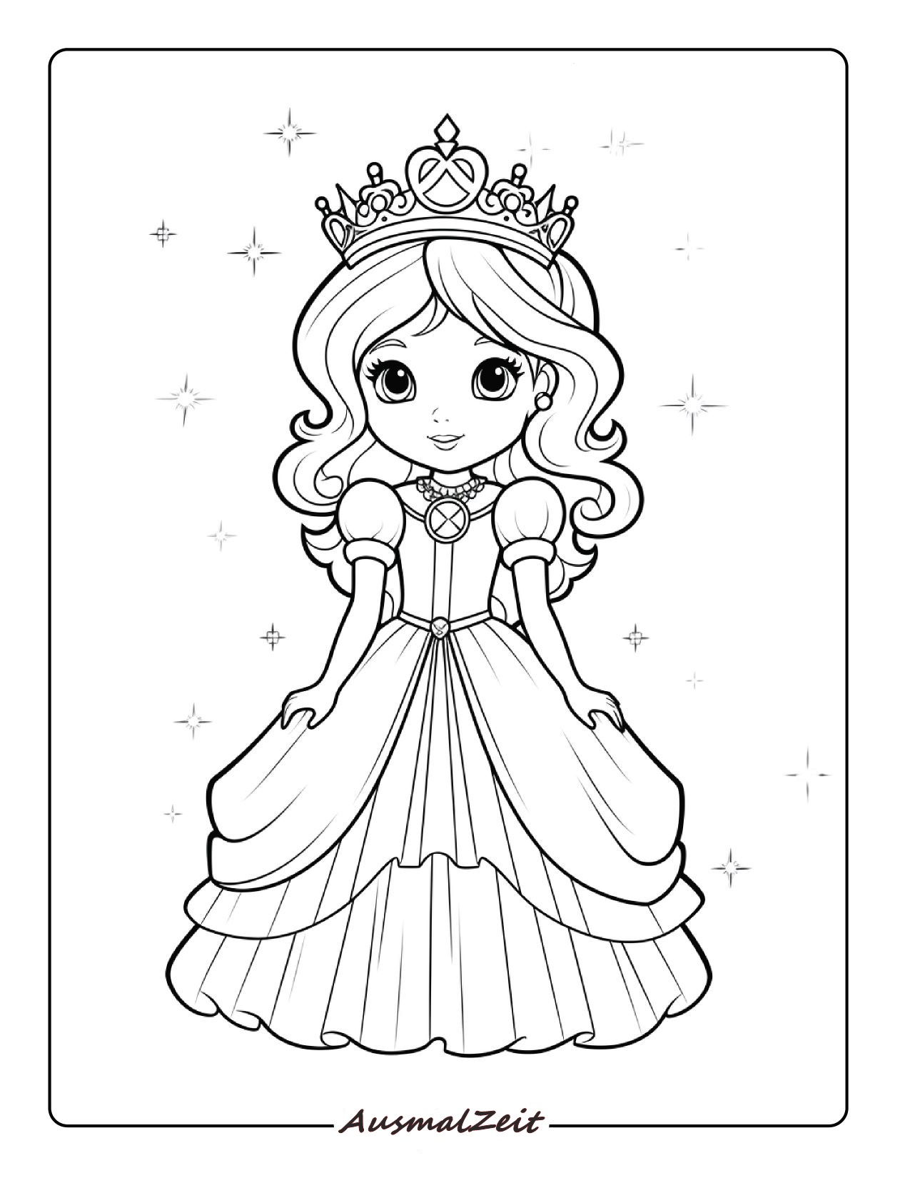 Kleine Prinzessin Ausmalbilder für Mädchen Herunterladen