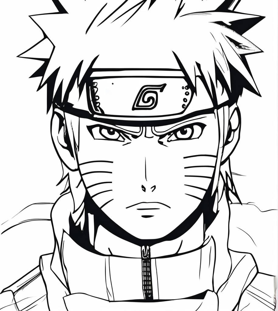 Realistischer Naruto Ausmalbild für Kinder