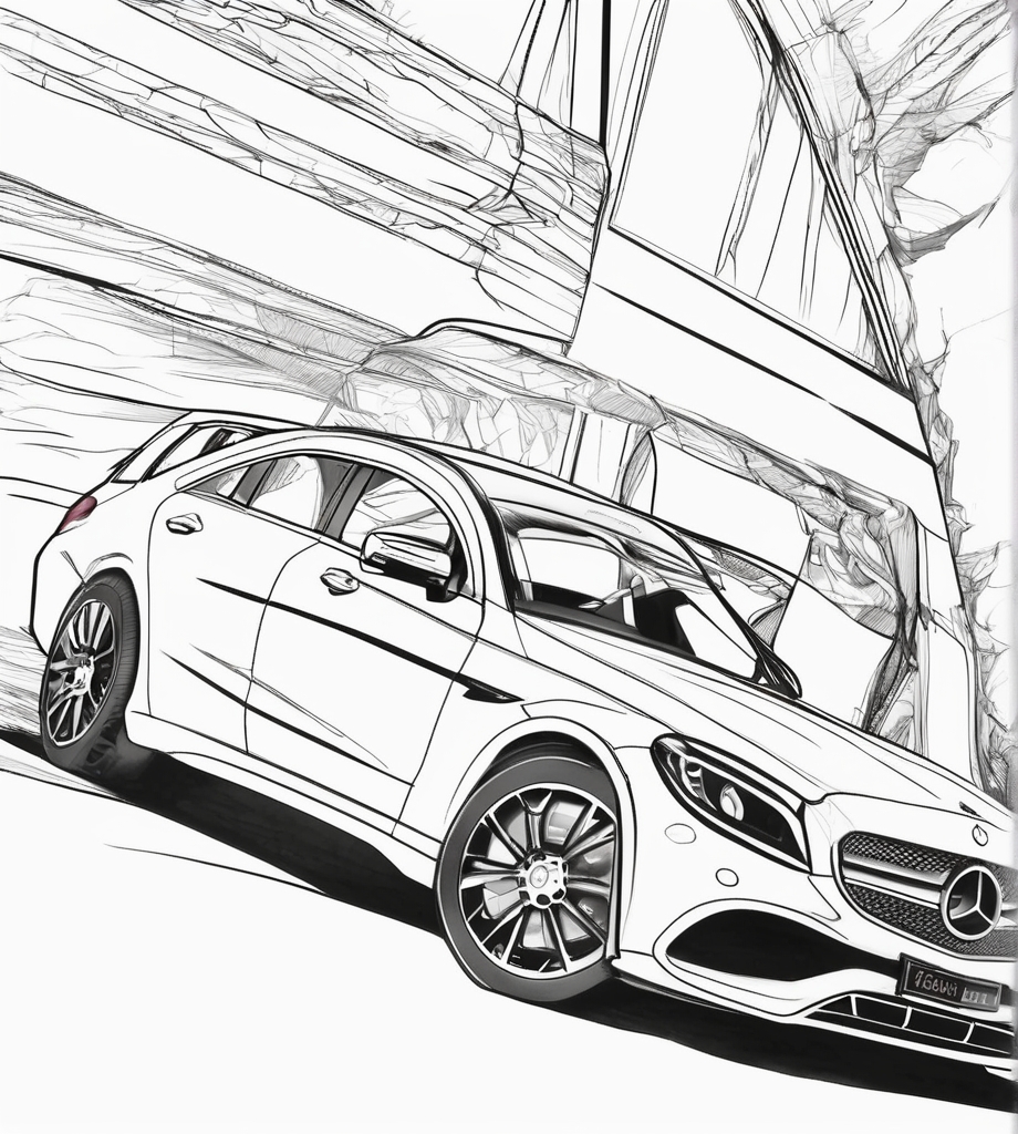 Schnelle Mercedes Ausmalbild