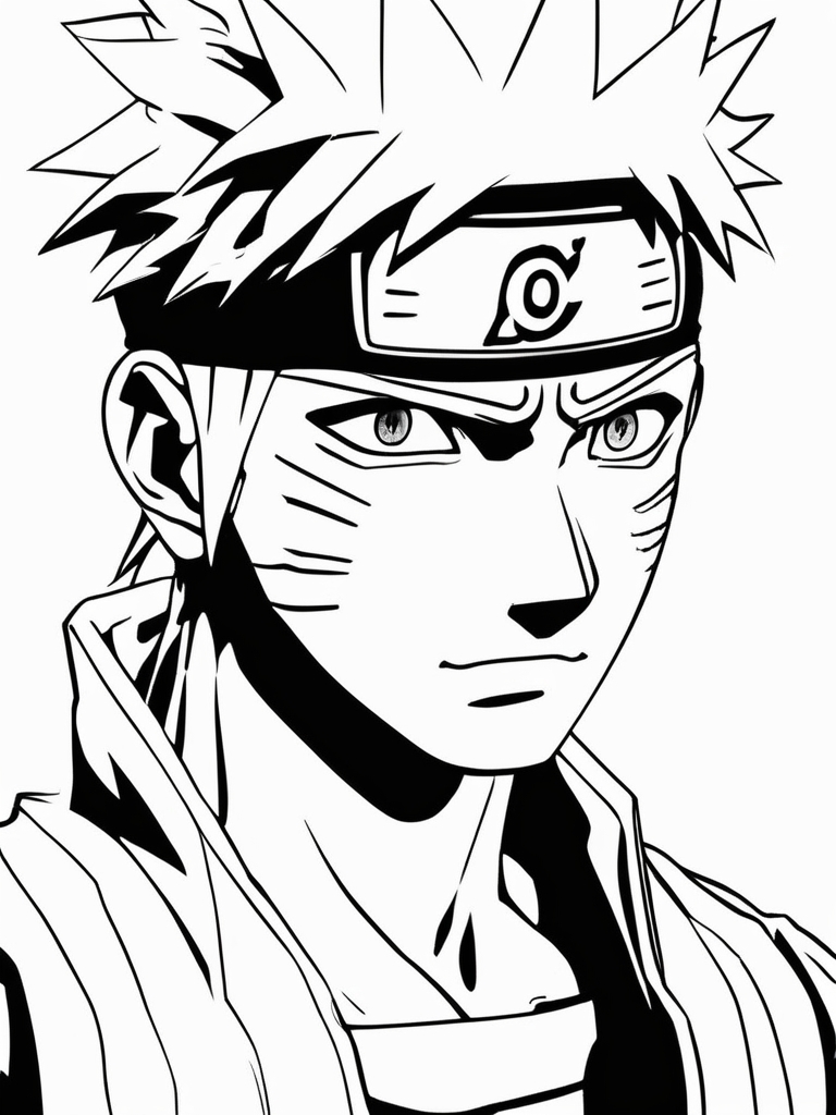 Schöne Naruto Ausmalbild zum Ausdrucken