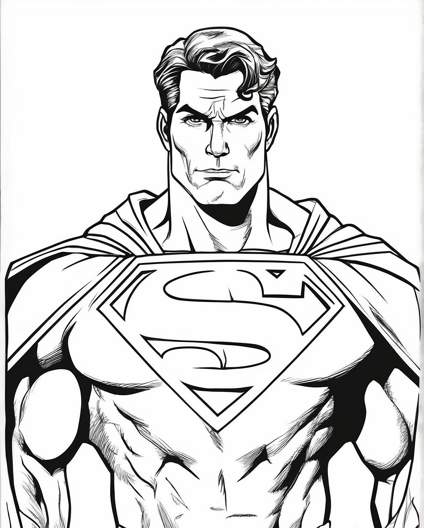 Schöne Superman Malvorlage Kostenlos zum Ausdrucken