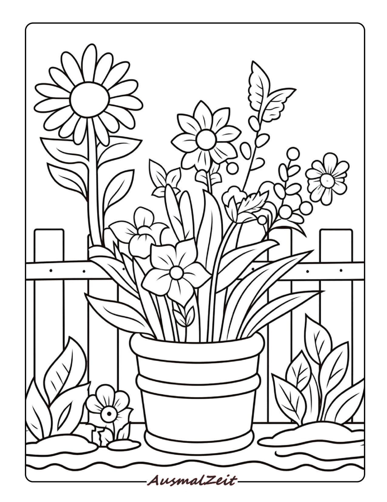 Schöner Garten Ausmalbilder zum Ausdrucken