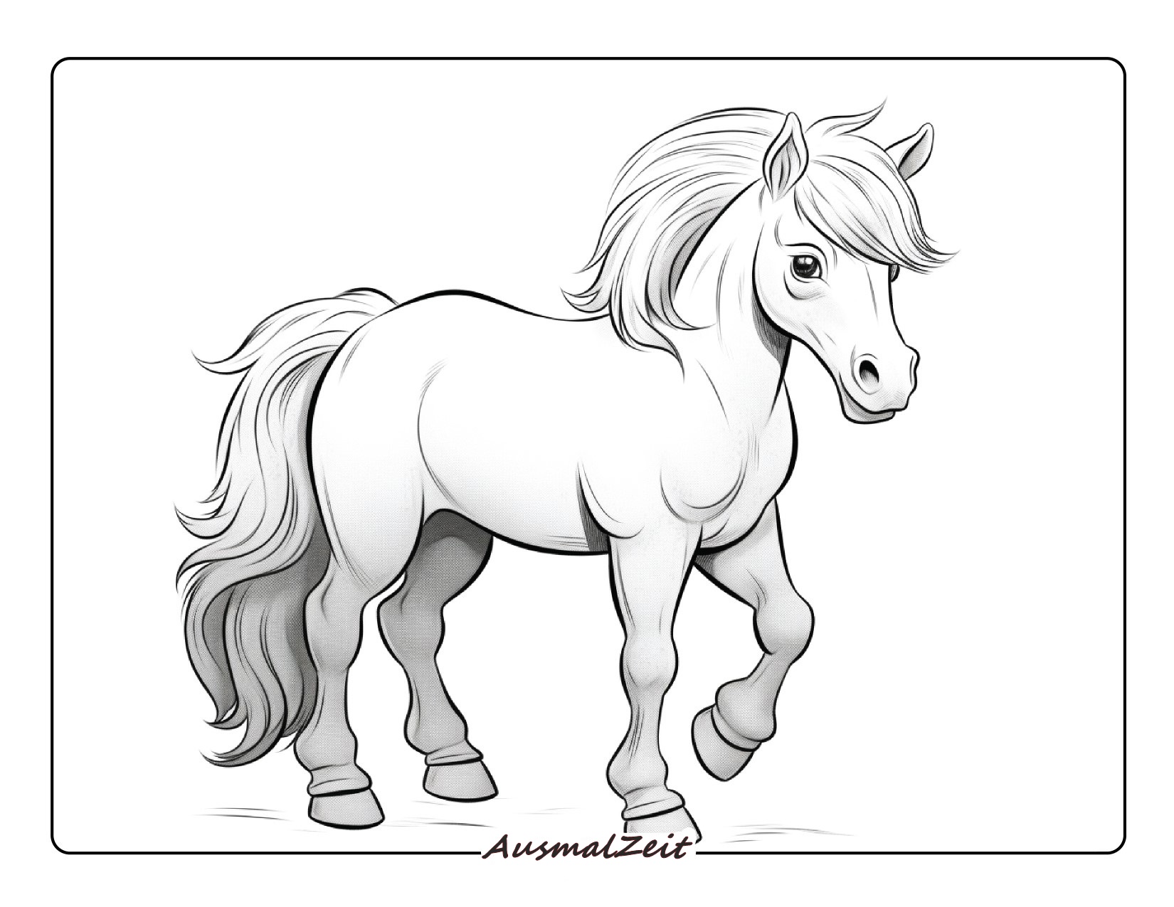 Shetland Pony Malvorlage zum Ausdrucken