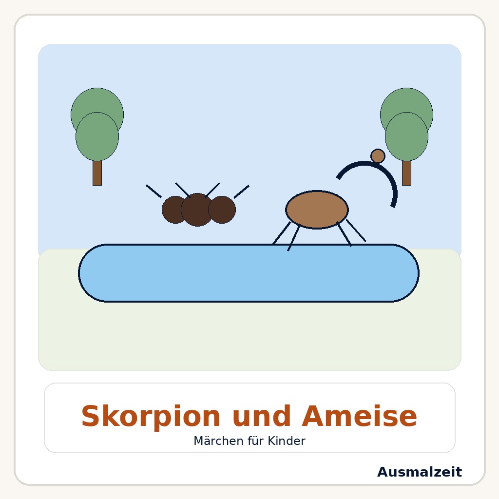 Skorpion und Ameise Märchen für Kinder