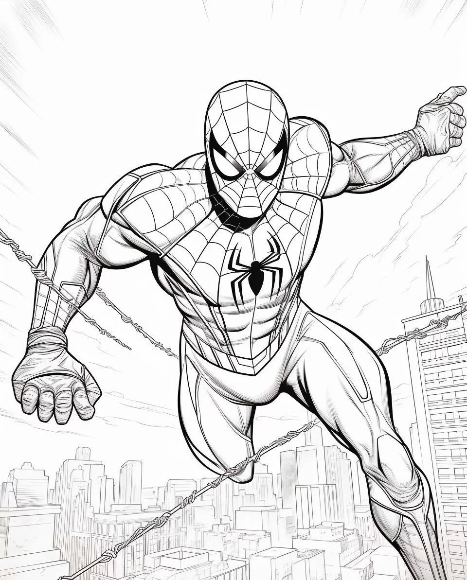 Starker Spiderman Ausmalbild