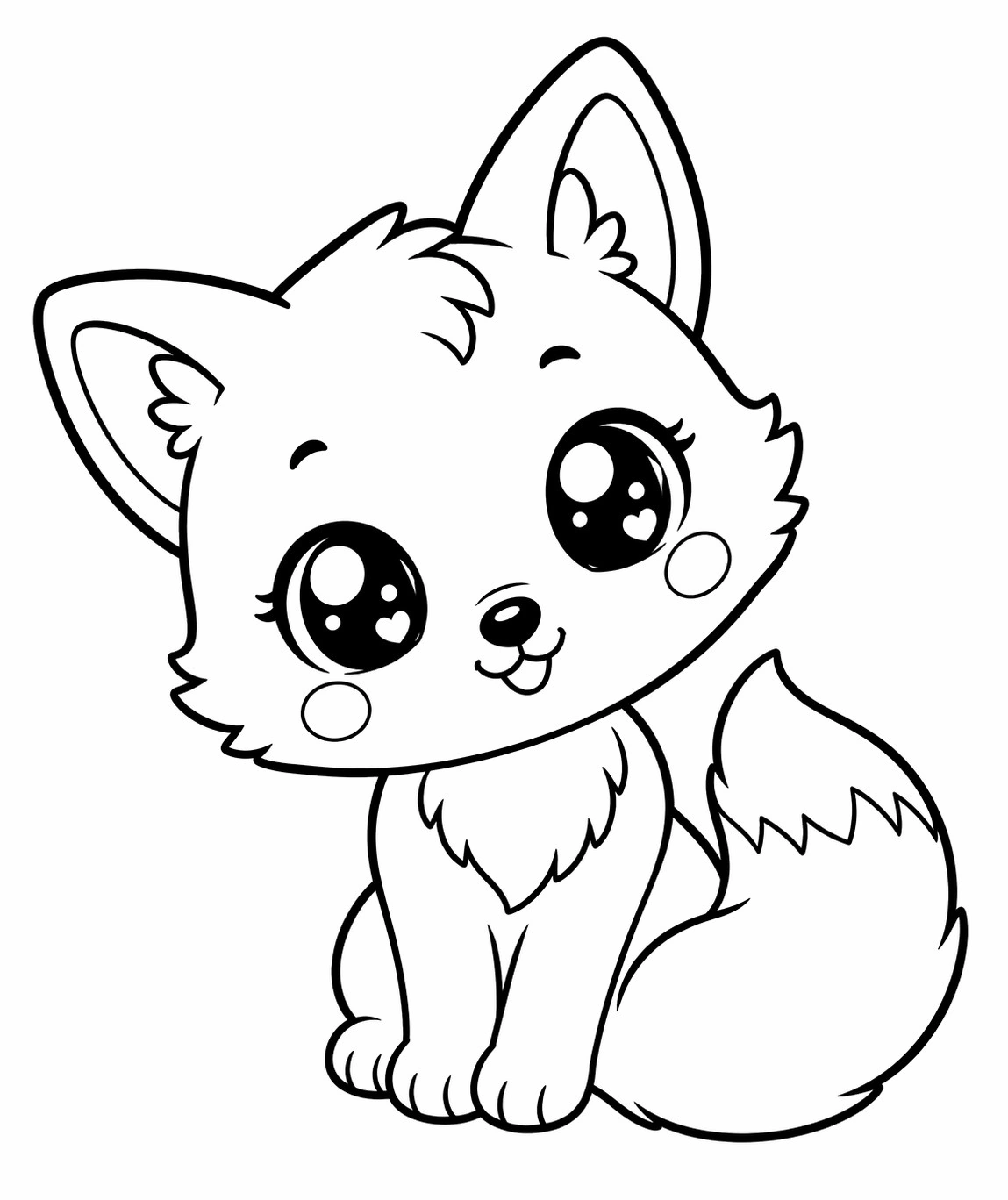 Süßer Fuchs Ausmalbild zum Ausdrucken