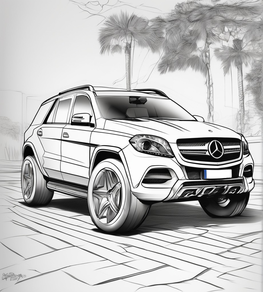 Super Mercedes-Benz zum Ausmalen