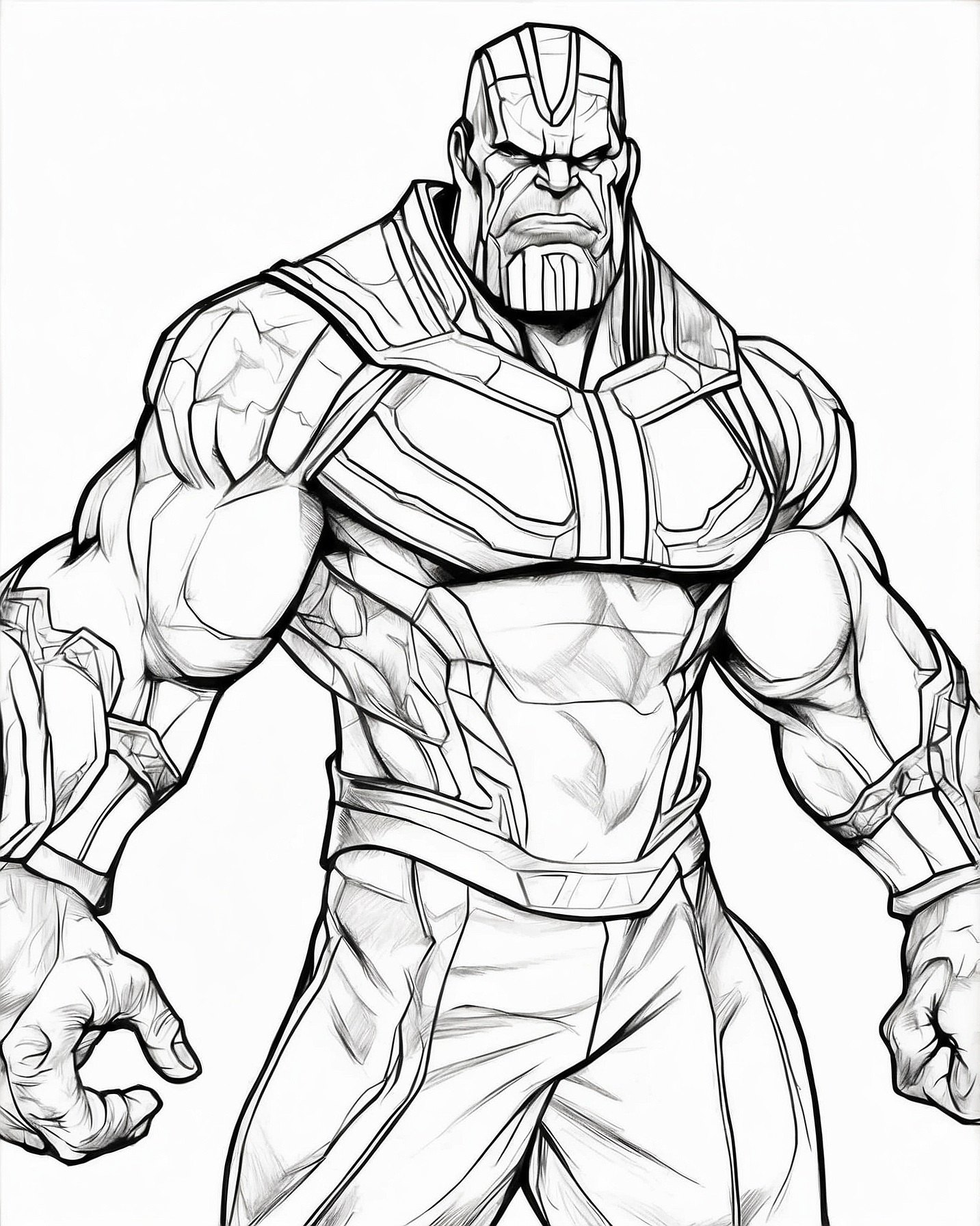 Super Thanos zum Ausmalen für Erwachsene