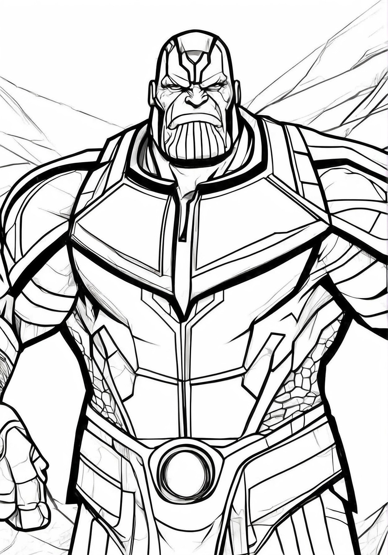 Tödlicher Thanos Malvorlage