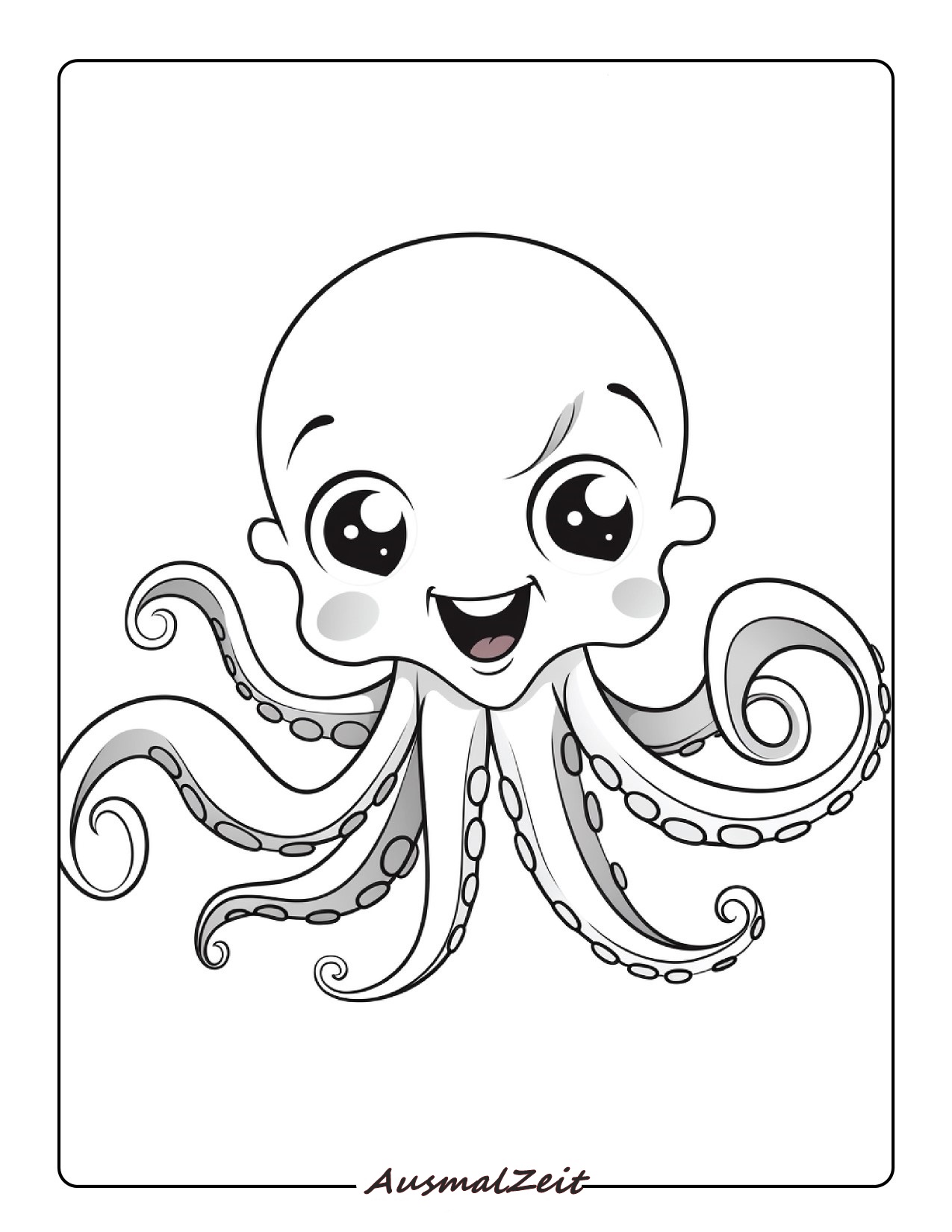 Oktopus zum Ausmalen