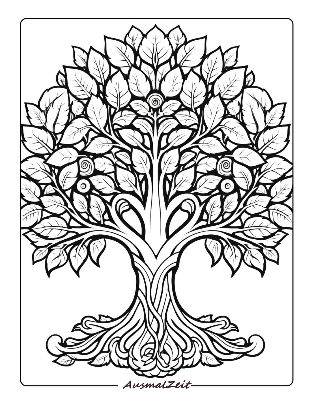 Zierlicher Baum zum Ausmalen