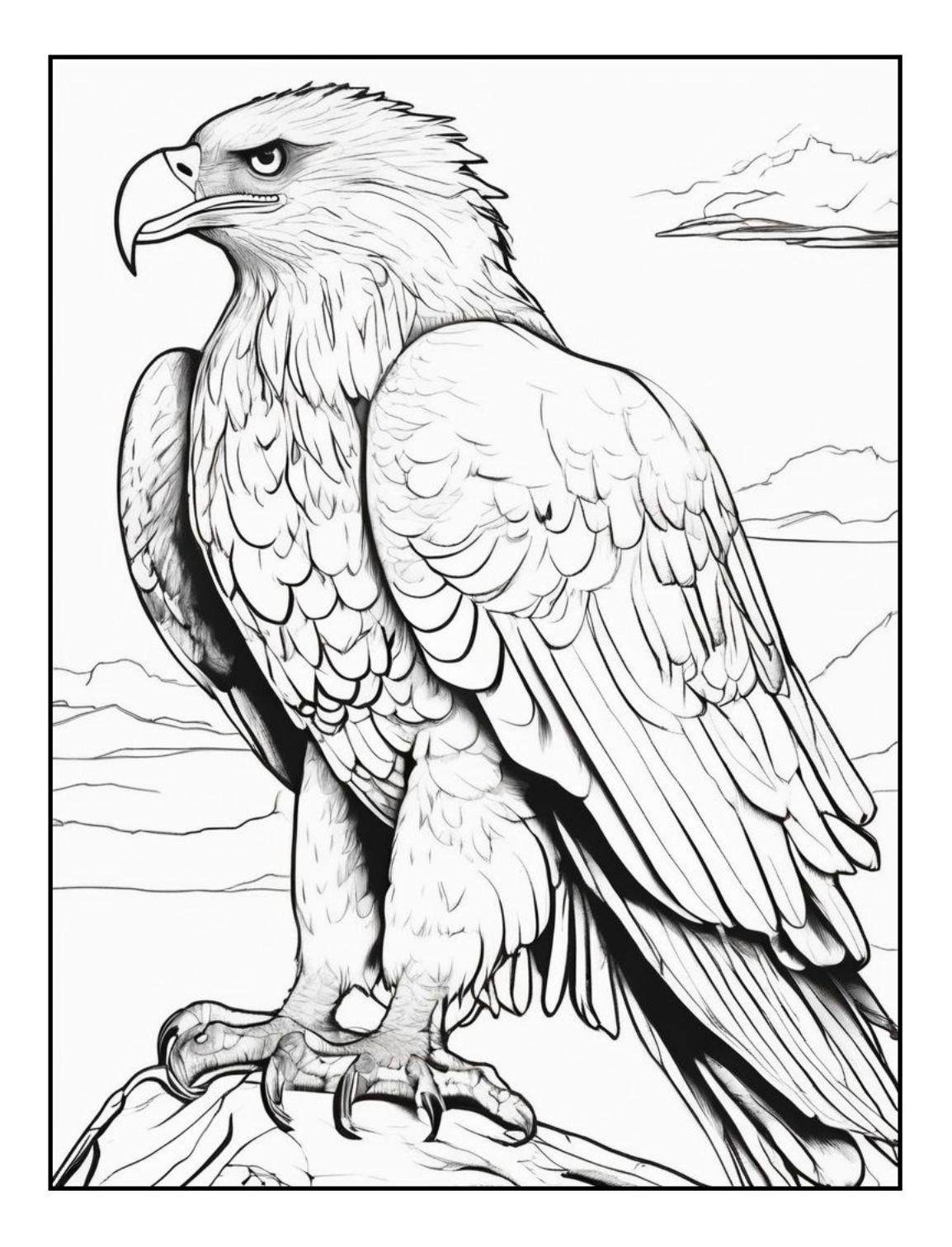 Ausmalbilder Adler - Malvorlagen Kostenlos zum Ausdrucken