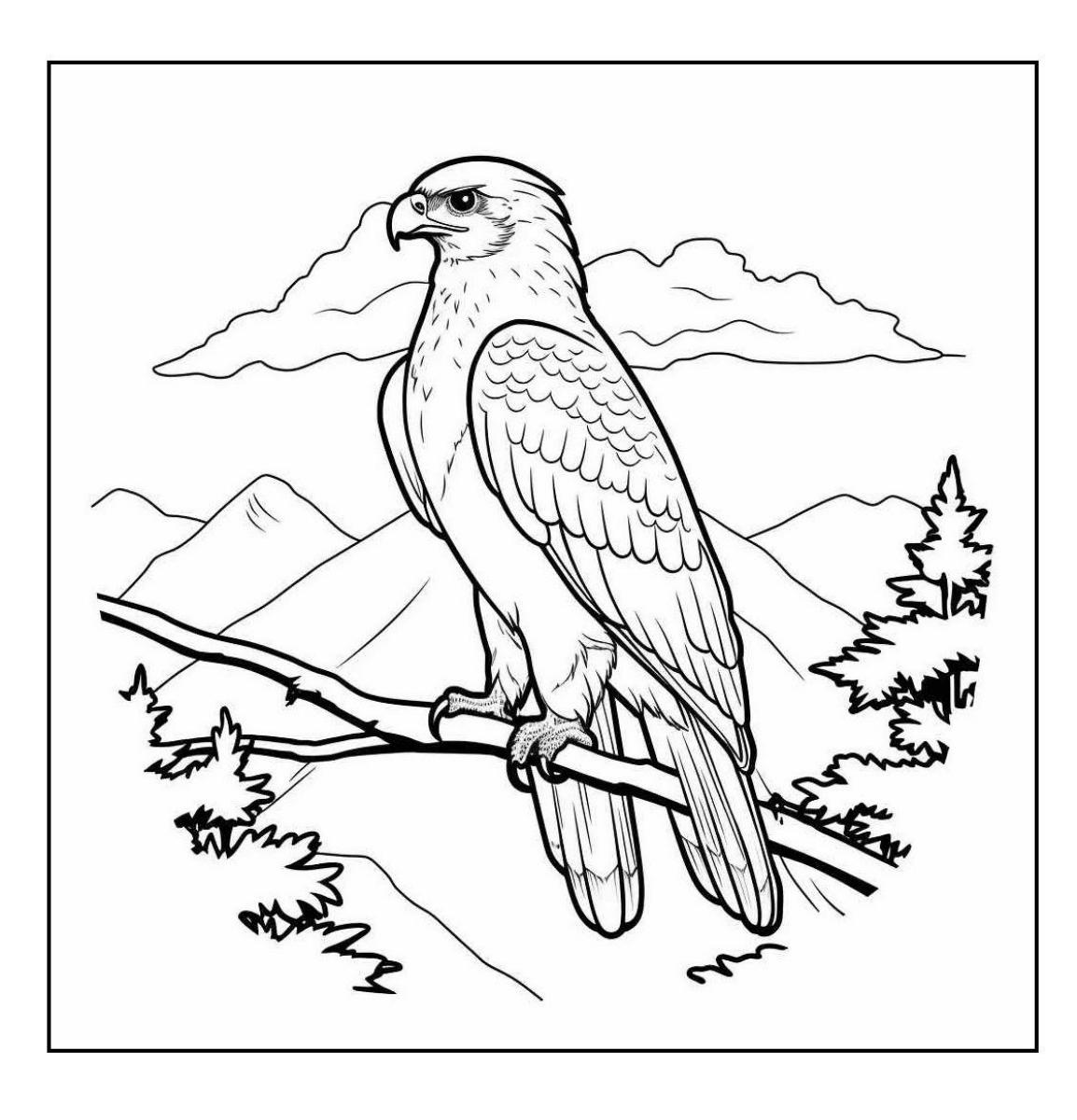 Hochwertiger Adler Ausmalbilder Kostenlos zum Ausdrucken und Herunterladen