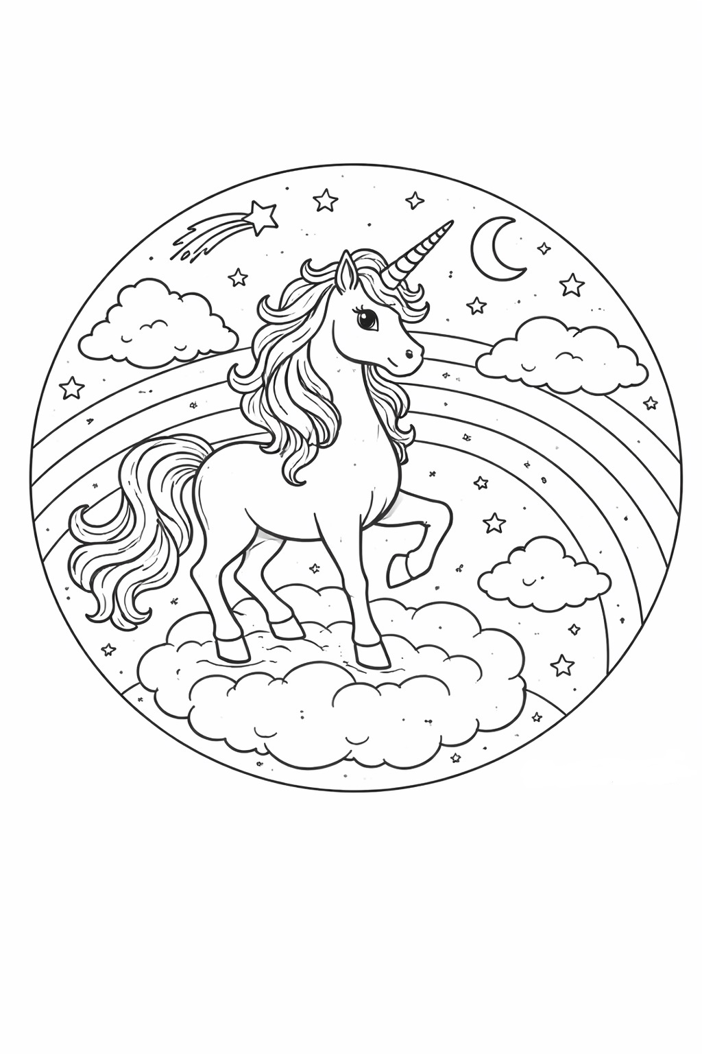Mandala Einhorn Ausmalbild Kinder Kostenlos kostenlos zum Ausdrucken