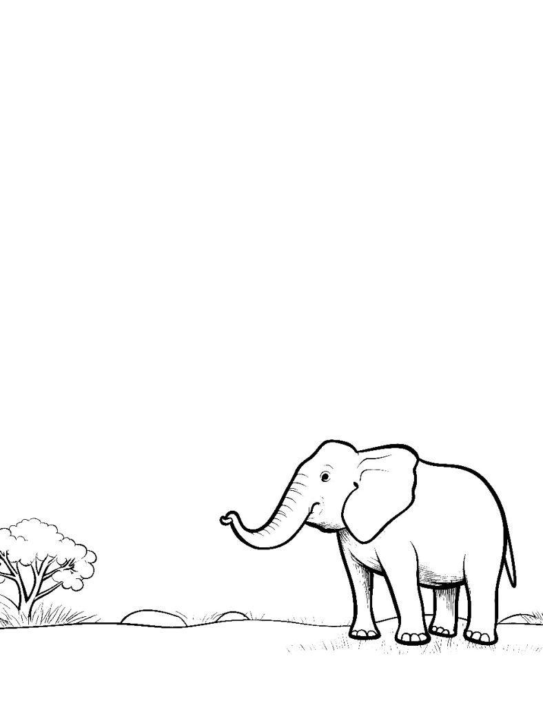 Kleiner Elefant Ausmalbild von Tiere Sammlung