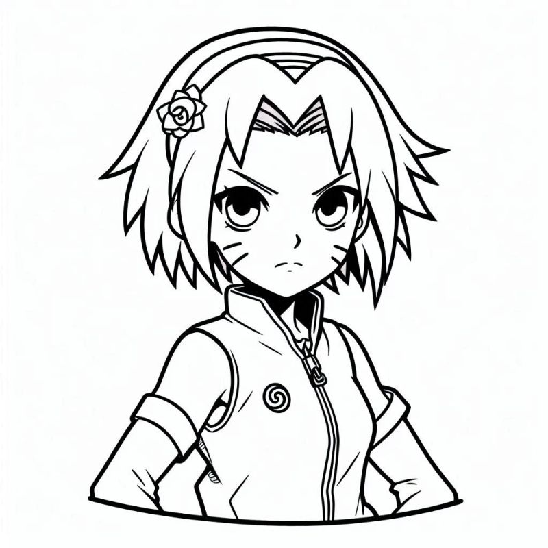Ausmalbild Sakura Haruno
