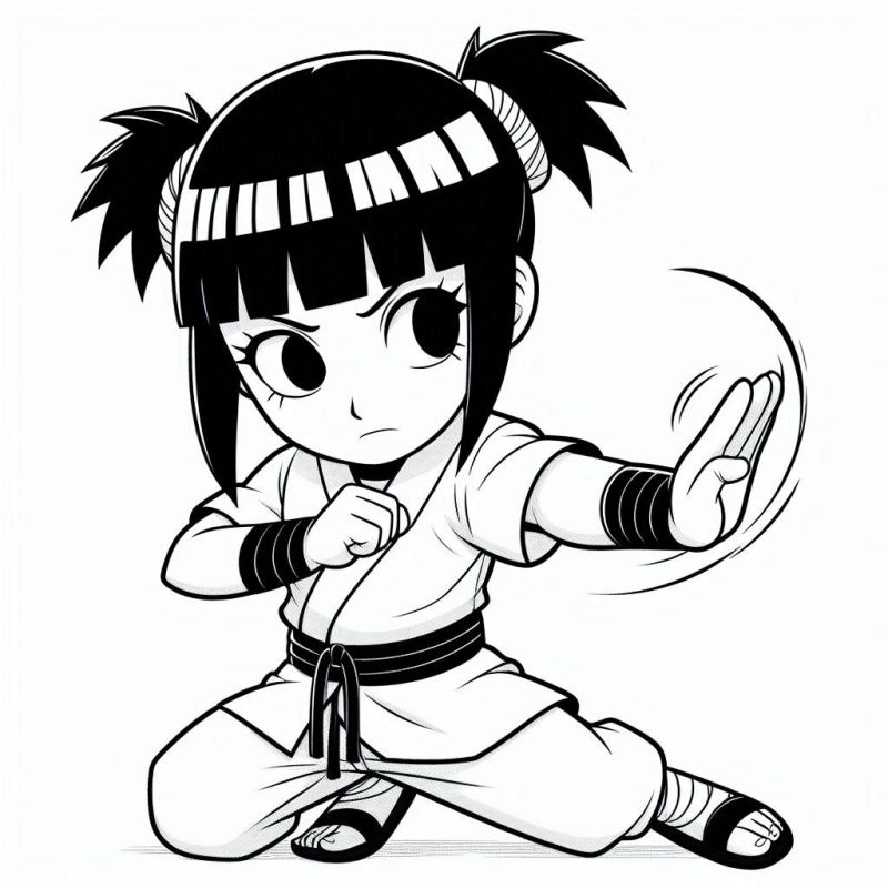 Ausmalbild Chibi Ninja Naruto