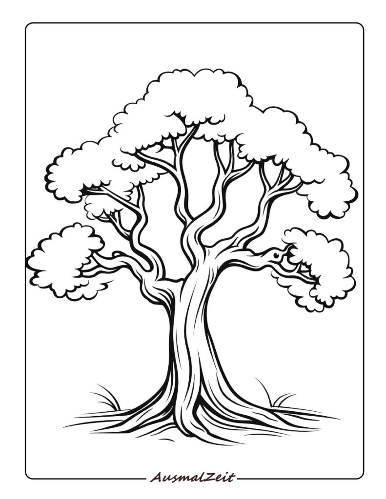 Baum Malvorlage für Kinder