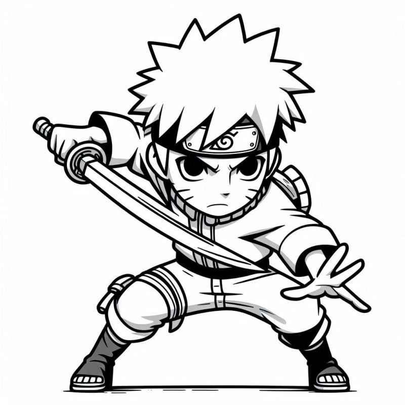 Naruto Chibi Malvorlage kostenlos