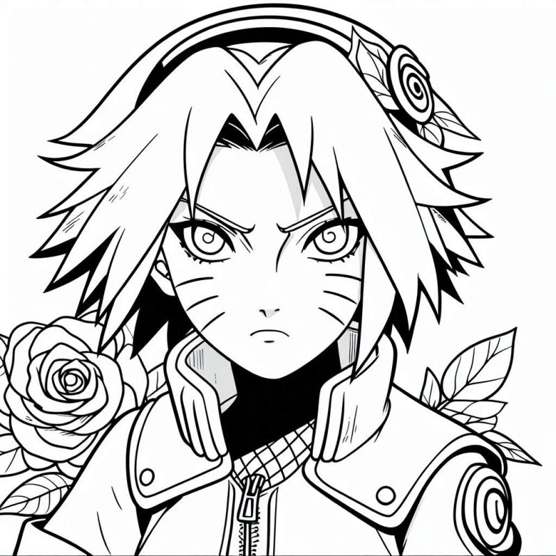 Malvorlage Sakura Haruno zum Ausdrucken