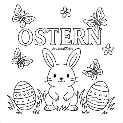 Ostern Ausmalbild Vorlage kostenlos