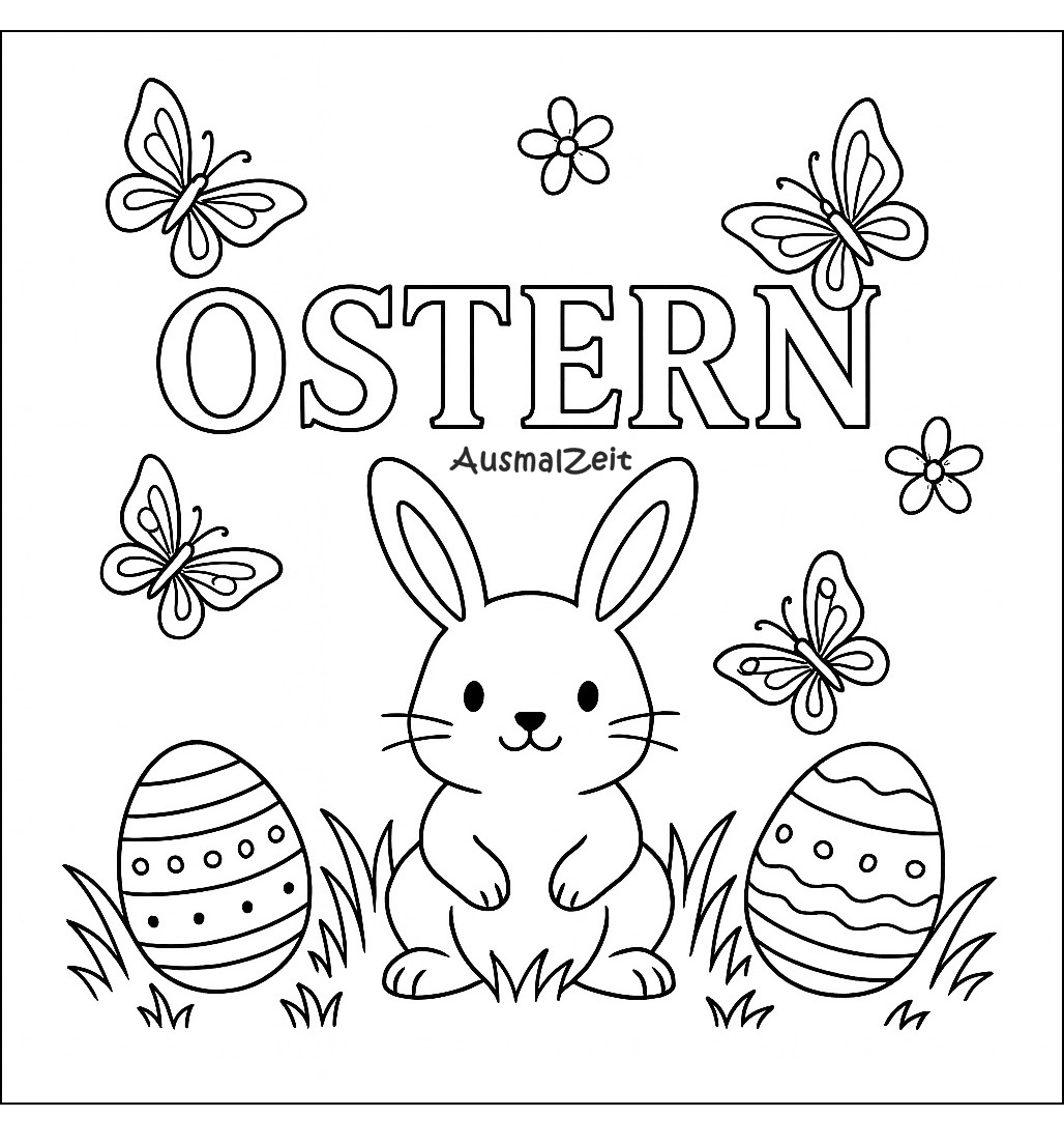 Ostern Ausmalbild Vorlage kostenlos