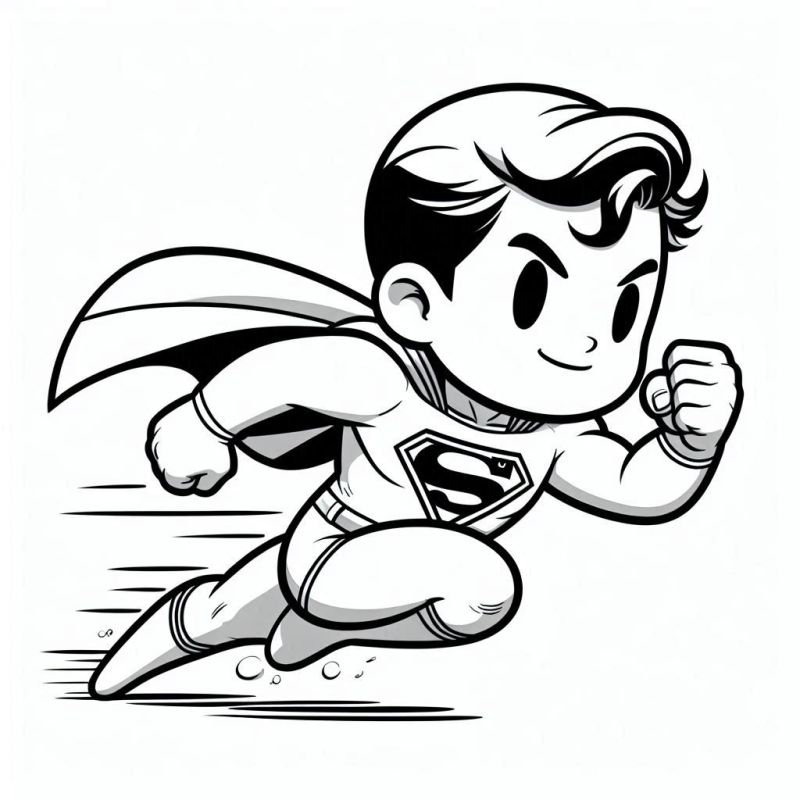 Einfach Ausmalbild Superman
