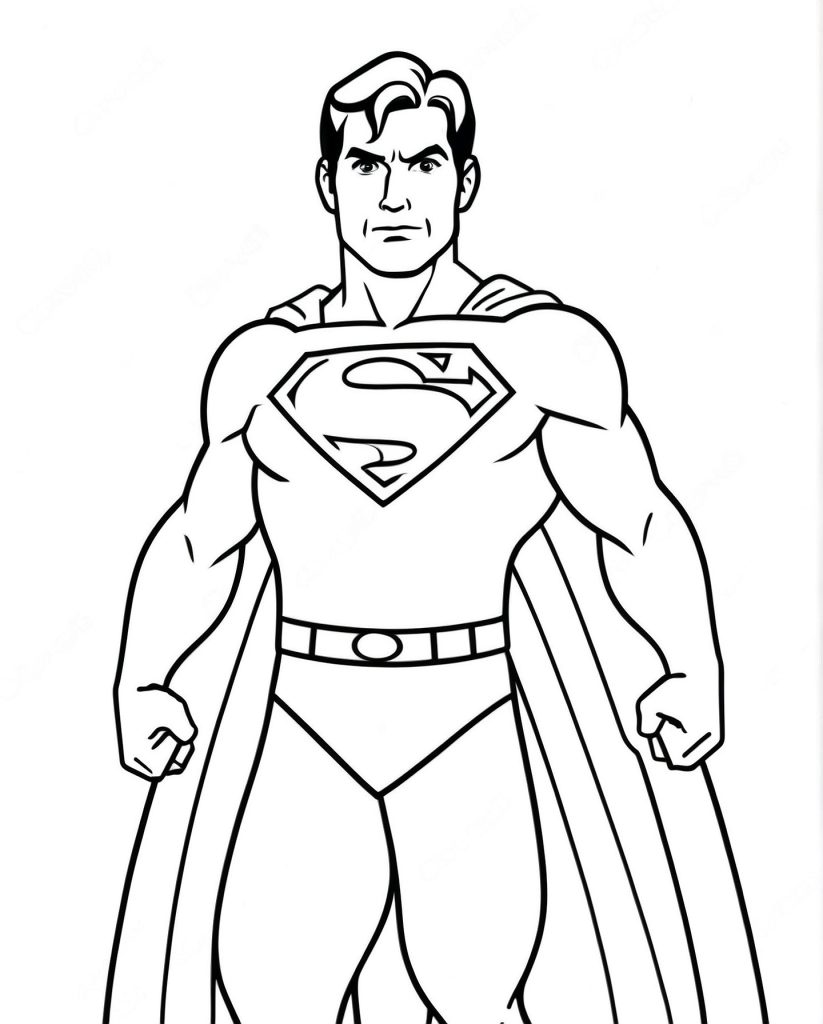 Einfacher Superman Ausmalbild