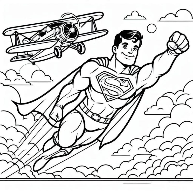 Neu Superman zum Ausmalen