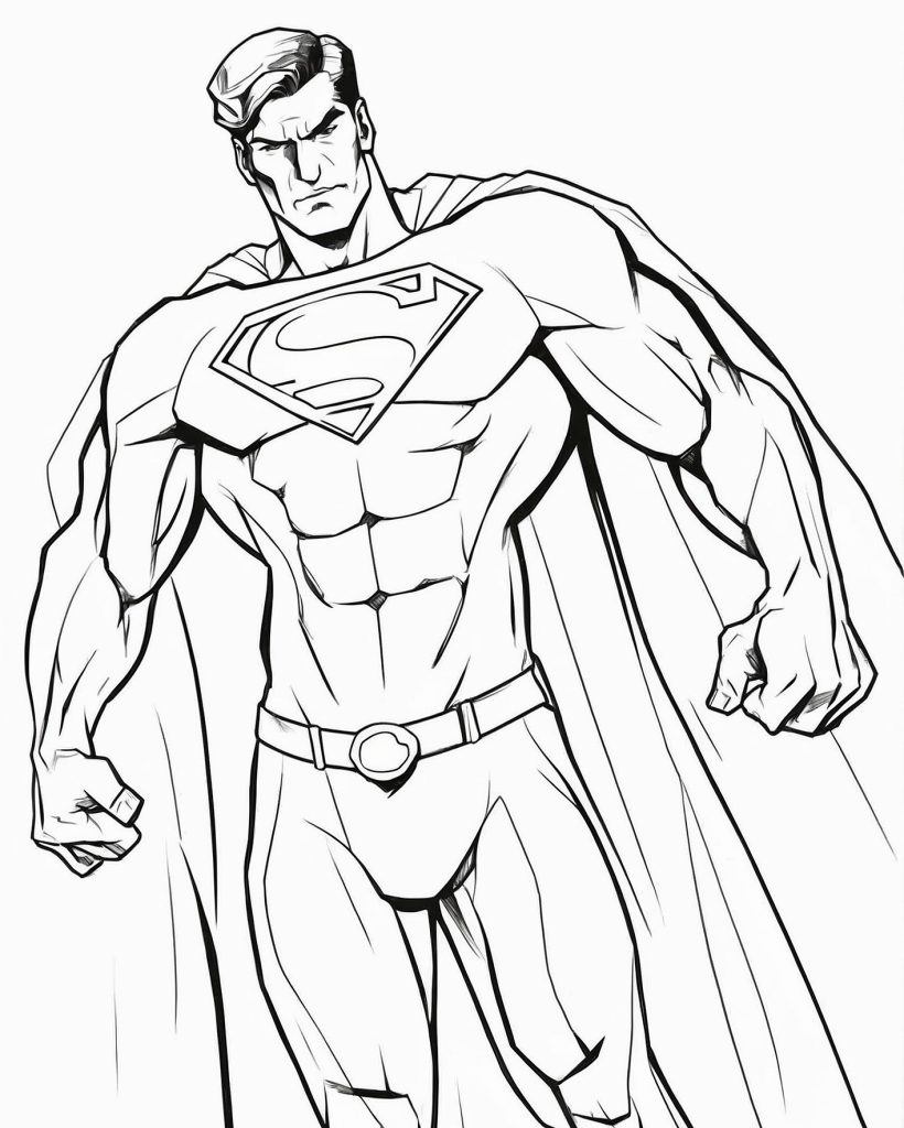 Super starker Supermann Ausmalbild