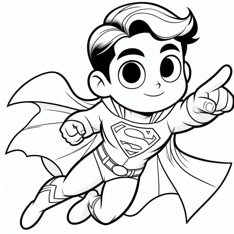 Superman Ausmalbilder für Kinder ab 7 Jahren