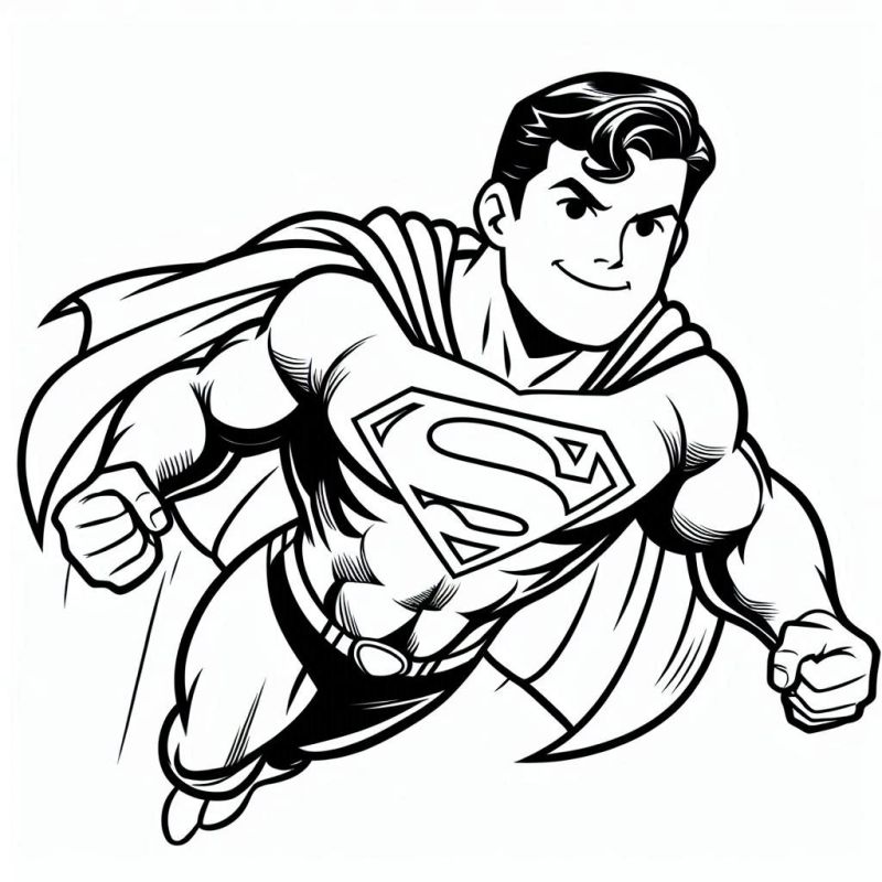 Superman Cartoon Bilder zum Ausmalen