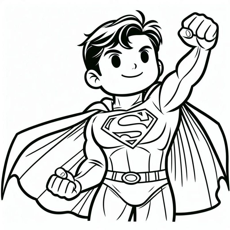 Ausmalbild Superman Held