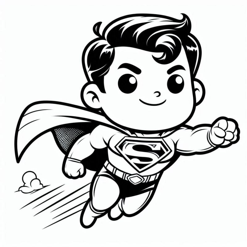 Superman Superhelden Ausmalbild