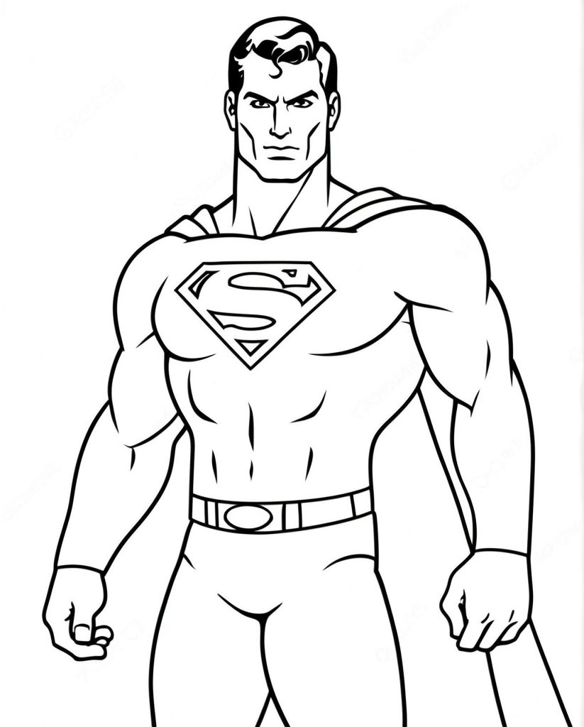 Ausmalbild Supermann der Held