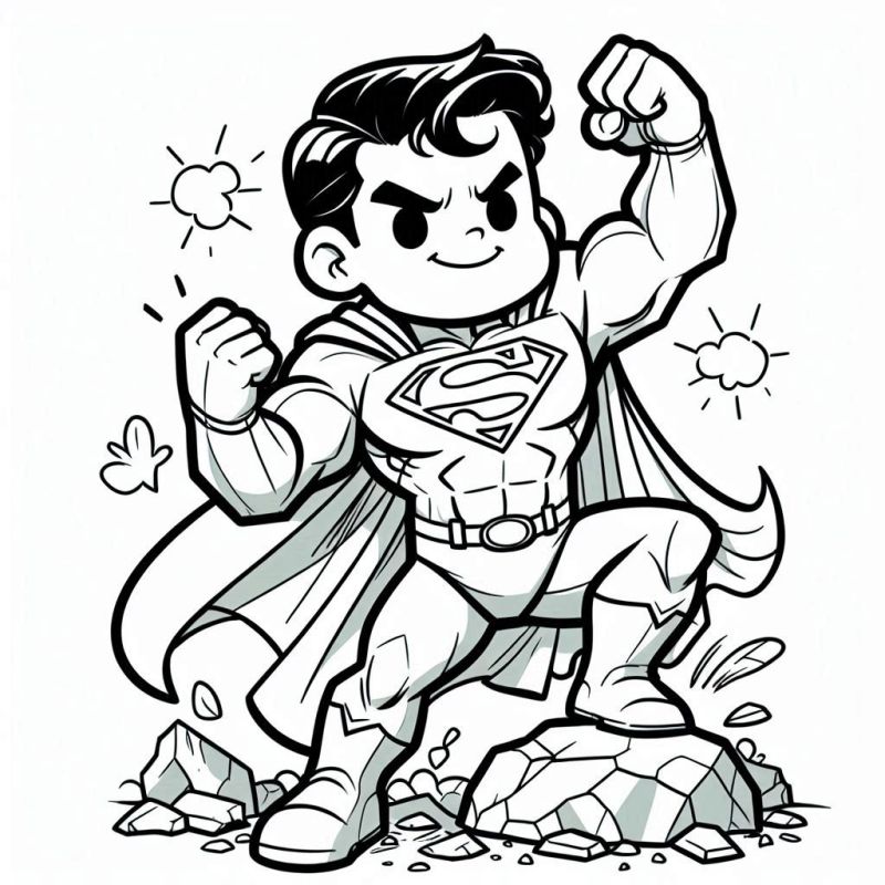 Wütender Superman Ausmalbild Kostenlos