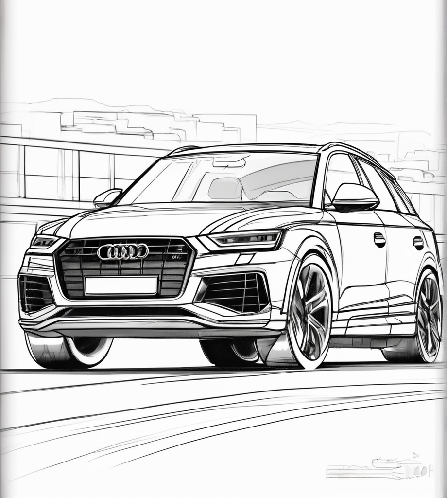 Audi Q7 SUV Ausmalbilder zum Ausdrucken