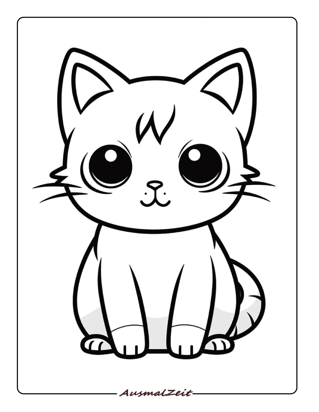 Einfacher Katze zum Ausmalen