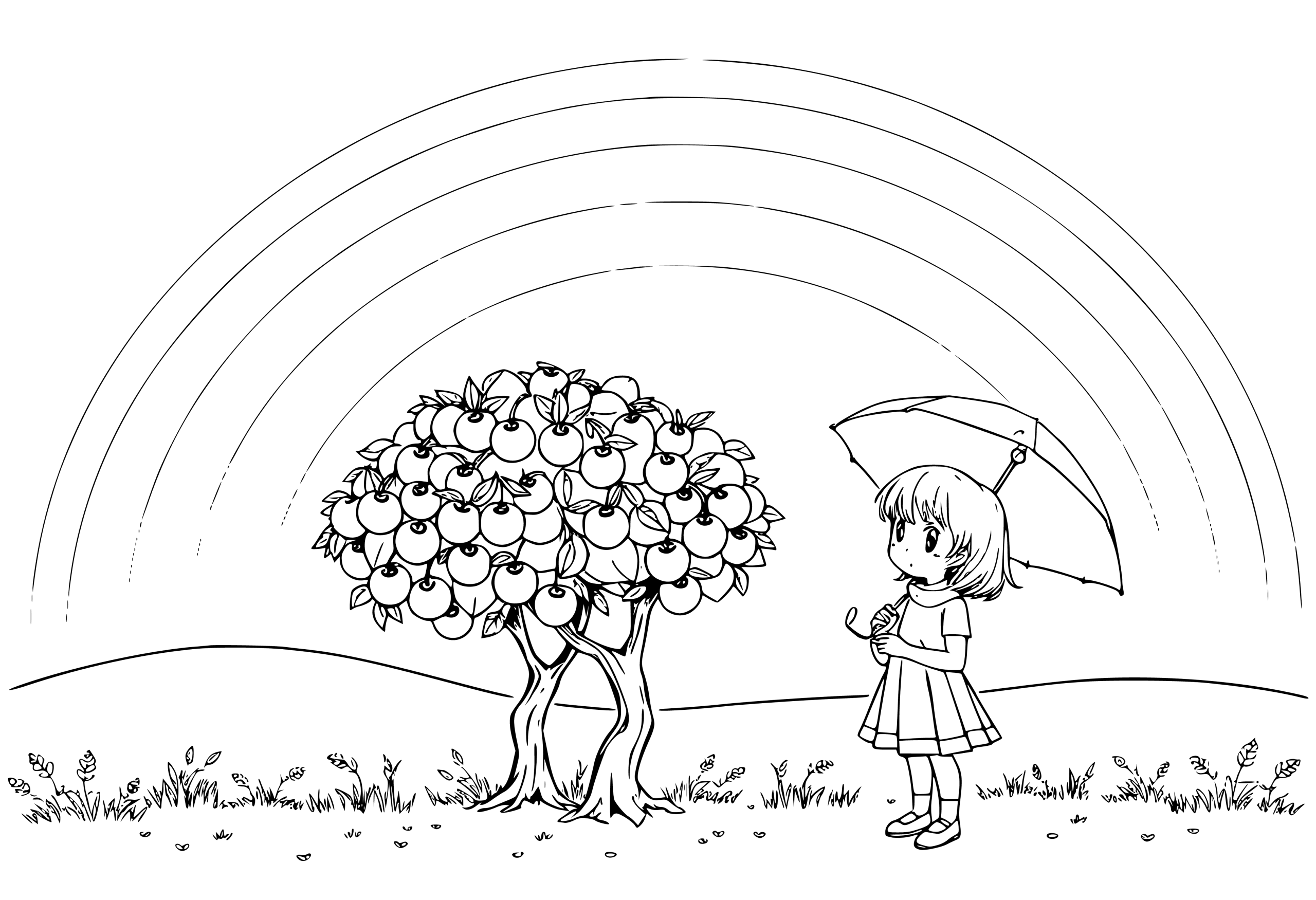 Regenbogen Ausmalbilder für Kinder