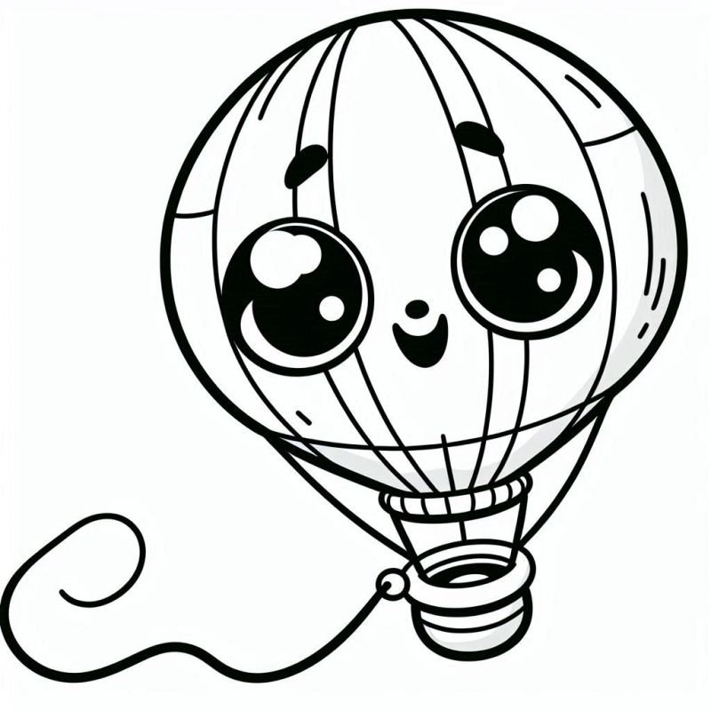 Ballon Ausmalbild kostenlos