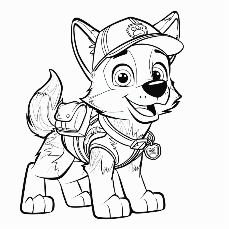 Chase Freundliche Paw Patrol Ausmalbild