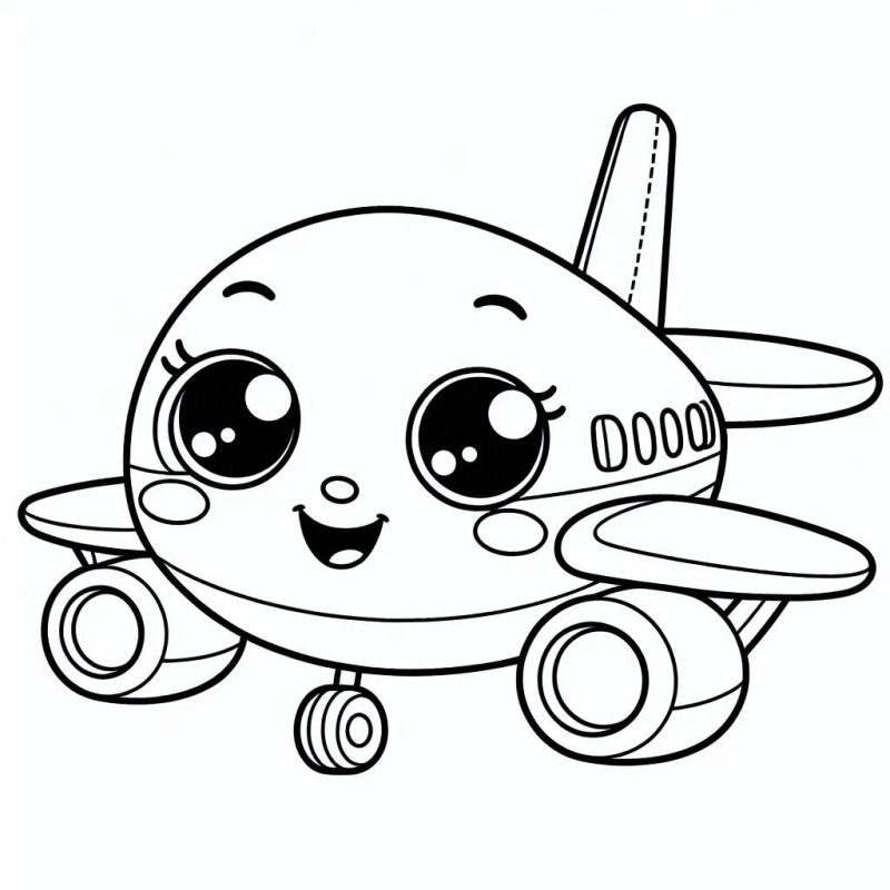 Flugzeug Ausmalbild Kostenlos zum Ausdrucken