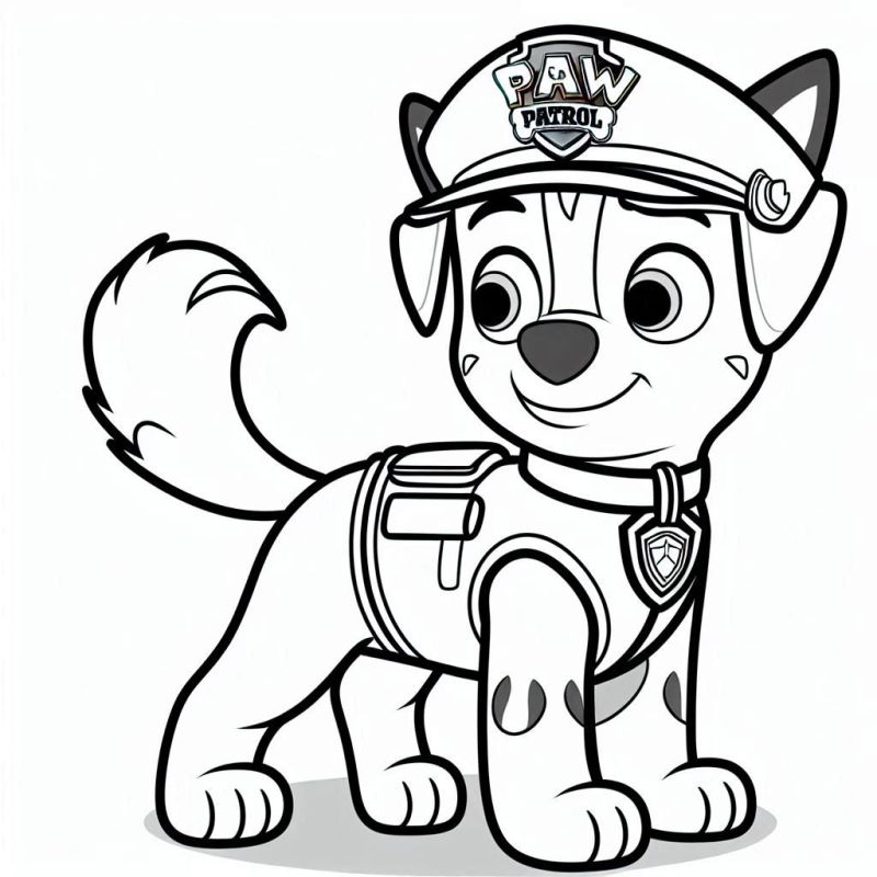 Freundlicher Hund Paw Patrol Ausmalbild Kostenlos