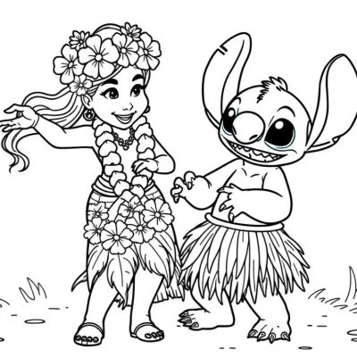 Lilo und Stitch Ausmalbilder zum Ausdrucken